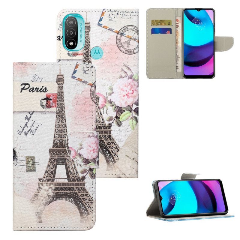 Kotelot Moto G71 5G Retro Eiffel-torni