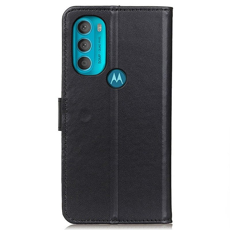 Kotelot Moto G71 5G Tavallista Keinonahkaa