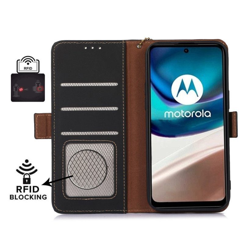 Kotelot Moto G73 5G Aito Nahka Rfid