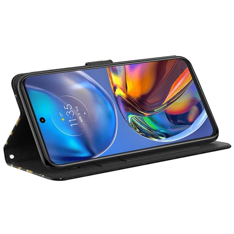 Kotelot Moto G73 5G Suojaketju Kuori Stringit Perhoset