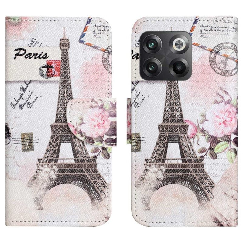 Kotelot OnePlus 10T 5G Vintage Eiffel-torni