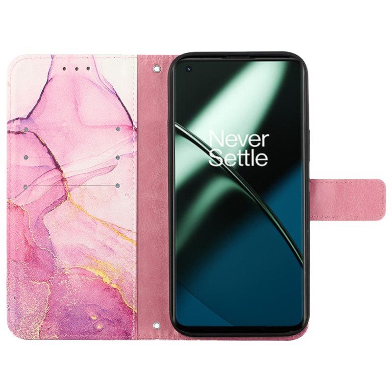 Kotelot OnePlus Nord CE 3 Lite 5G Suojaketju Kuori Strip Marble