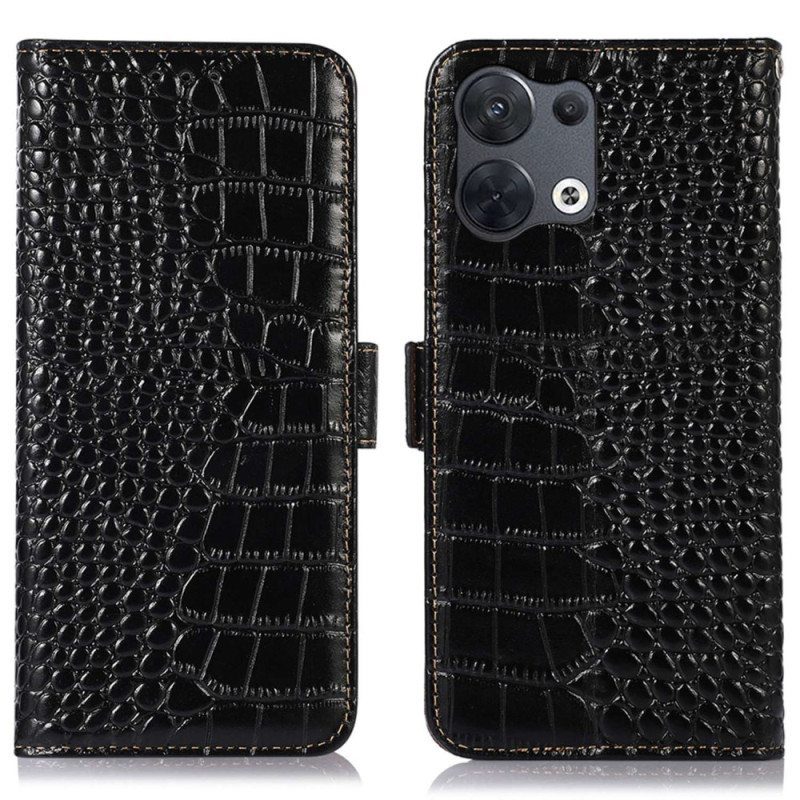 Kotelot Oppo Reno 8 Pro Crocodile Style Rfid