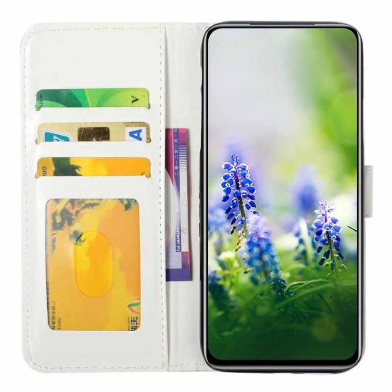 Kotelot Oppo Reno 8 Suojaketju Kuori Siniset Perhoset Hihnalla