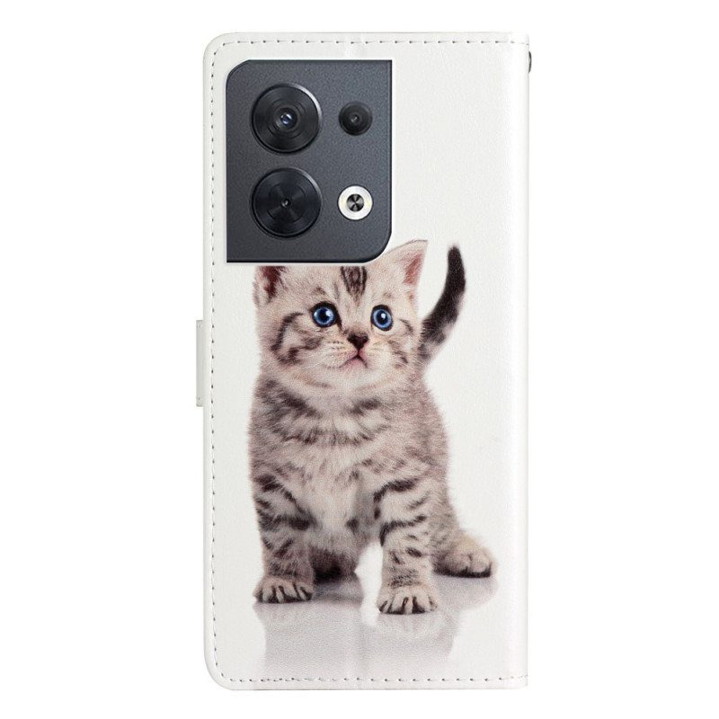 Kotelot Oppo Reno 8 Suojaketju Kuori Strappy Kitten