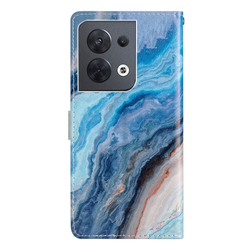 Kotelot Oppo Reno 8 Suojaketju Kuori Strip Marble