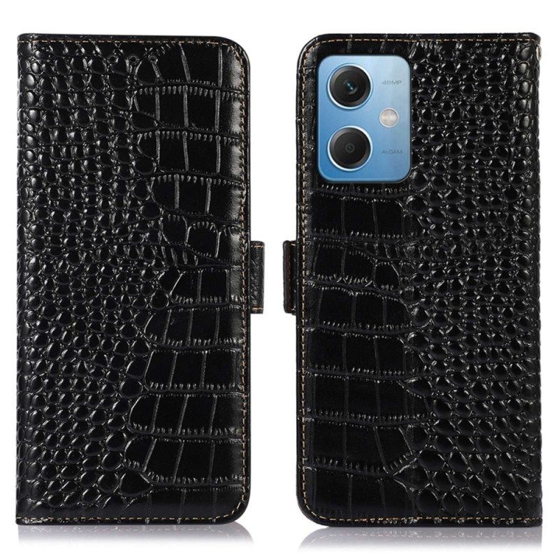 Kotelot Poco X5 5G Crocodile Style Rfid