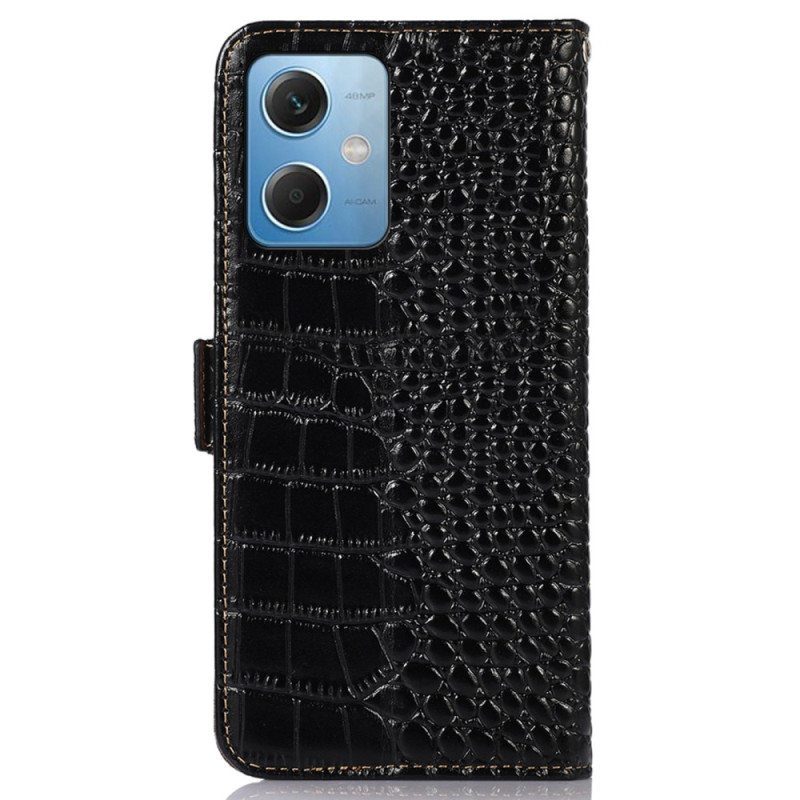 Kotelot Poco X5 5G Crocodile Style Rfid