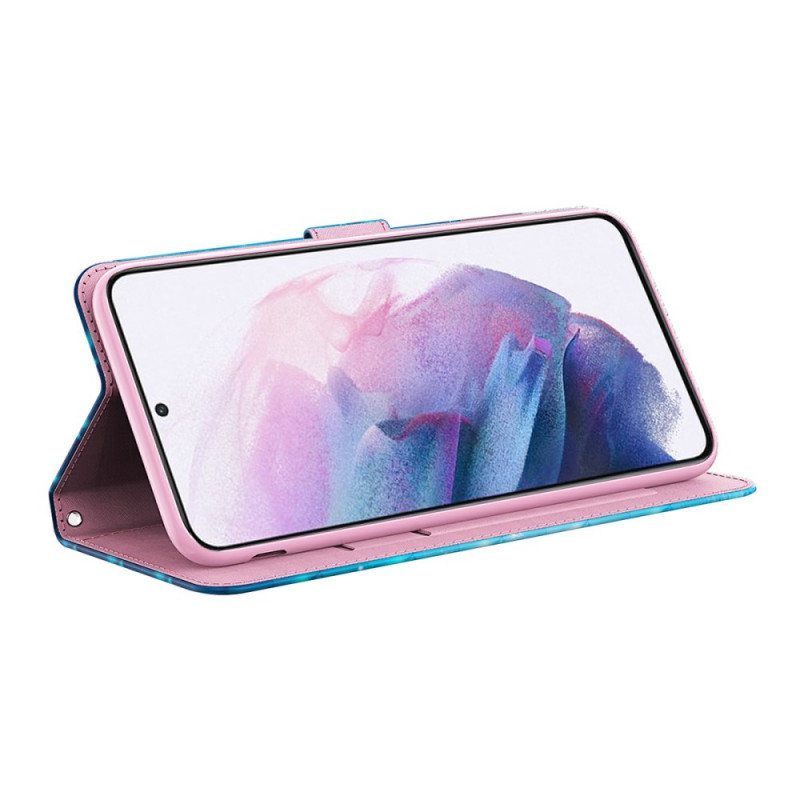 Kotelot Samsung Galaxy A13 5G / A04s Lentävät Siniset Perhoset