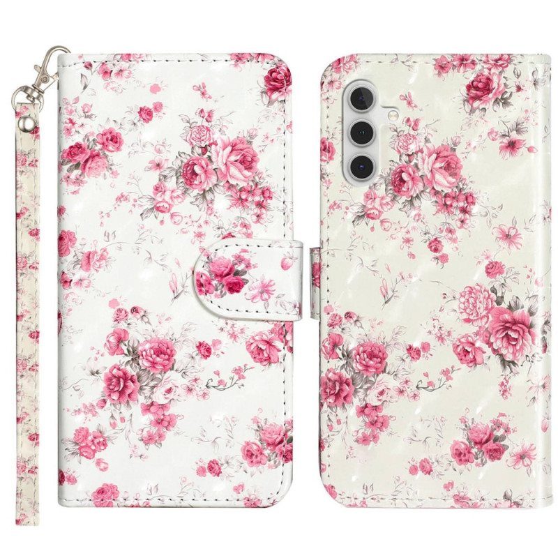 Kotelot Samsung Galaxy A14 / A14 5G Suojaketju Kuori Hihna Liberty Flowers