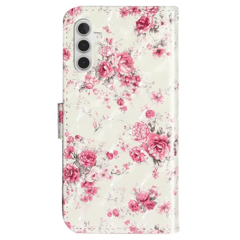 Kotelot Samsung Galaxy A14 / A14 5G Suojaketju Kuori Hihna Liberty Flowers