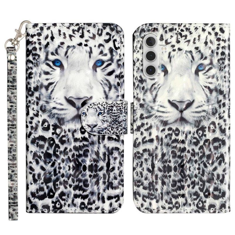 Kotelot Samsung Galaxy A14 / A14 5G Suojaketju Kuori Strappy Leopard