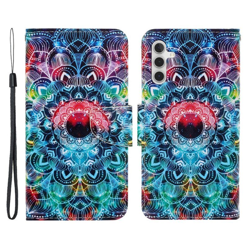 Kotelot Samsung Galaxy A54 5G Suojaketju Kuori Strappy Mandala