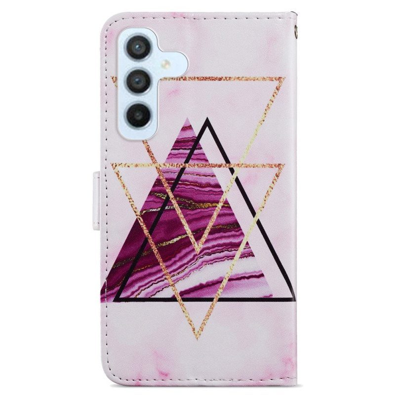 Kotelot Samsung Galaxy A54 5G Suojaketju Kuori Strappy Style Marble