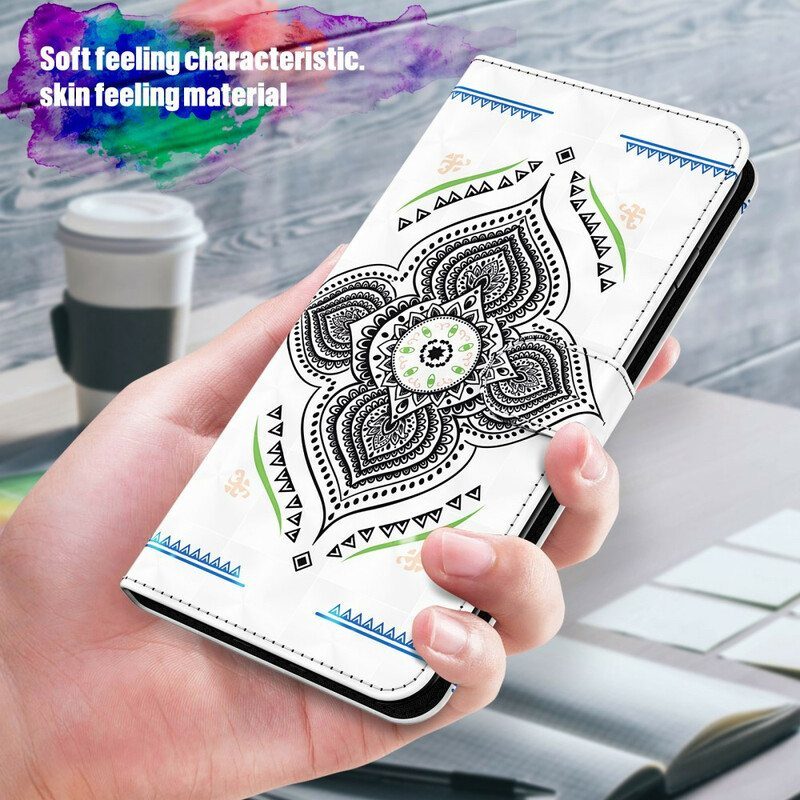 Kotelot Samsung Galaxy M12 / A12 Light Spots Mandala Kaulanauhalla