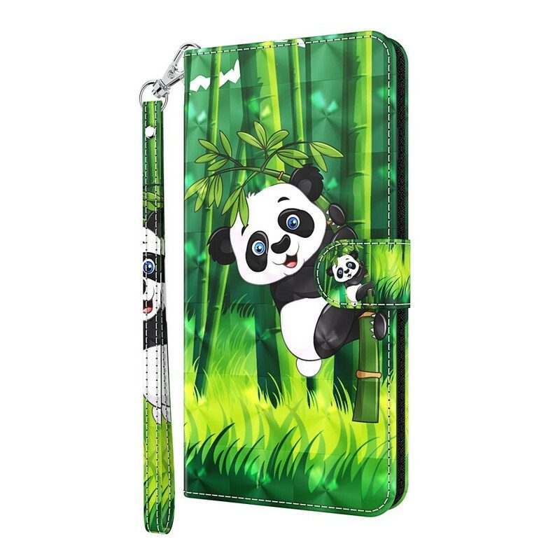 Kotelot Samsung Galaxy M12 / A12 Panda Ja Bambu