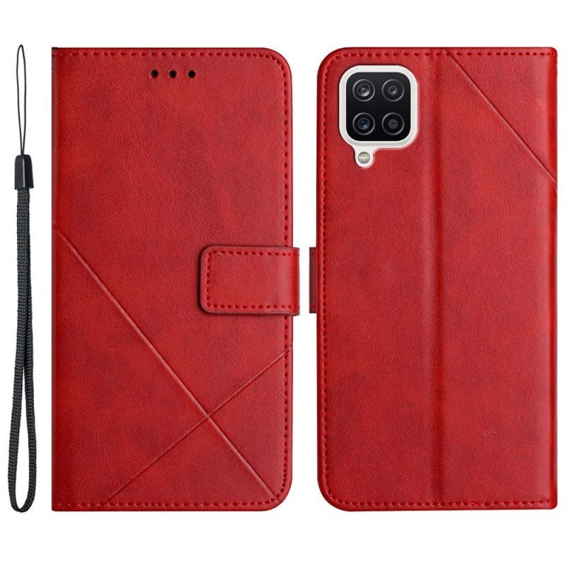 Kotelot Samsung Galaxy M12 / A12 X Design Geo Leather Style