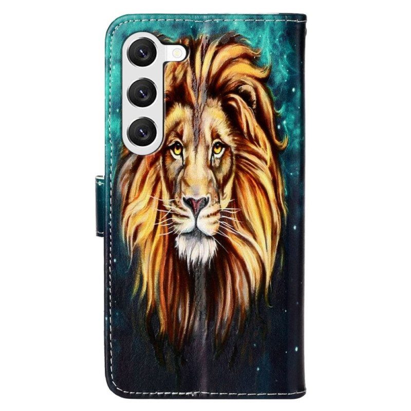 Kotelot Samsung Galaxy S23 Plus 5G Suojaketju Kuori Lanyard Lion