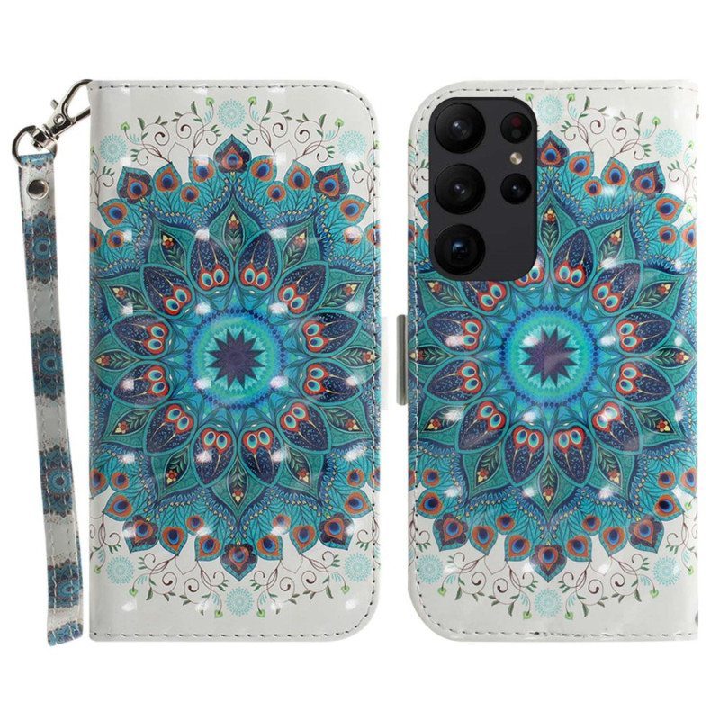 Kotelot Samsung Galaxy S23 Ultra 5G Suojaketju Kuori Strappy Mandala