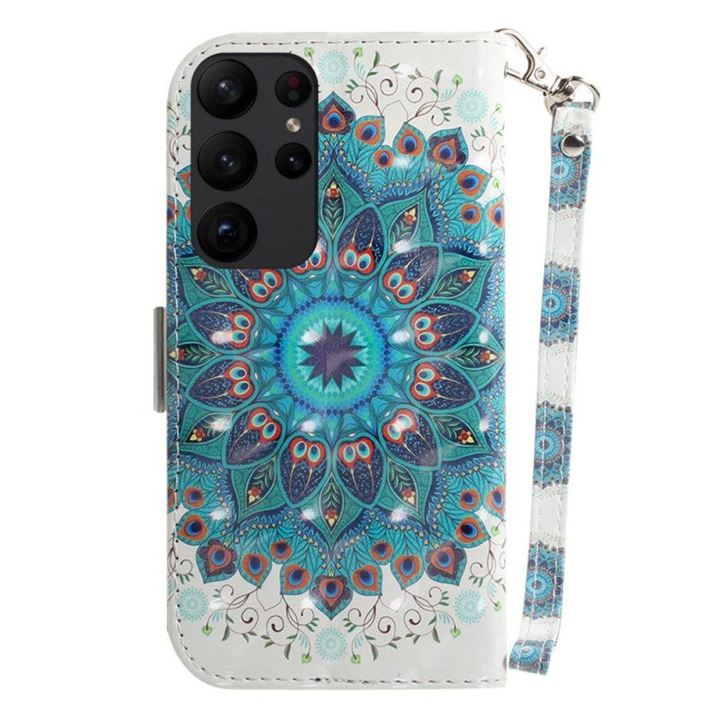 Kotelot Samsung Galaxy S23 Ultra 5G Suojaketju Kuori Strappy Mandala