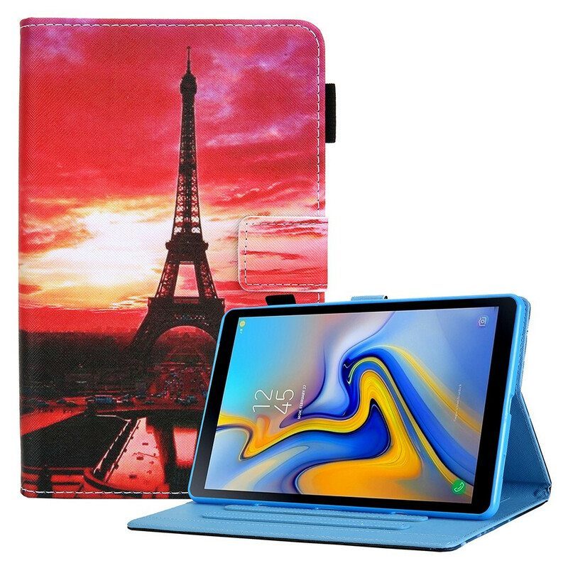 Kotelot Samsung Galaxy Tab A7 Lite Auringonlaskun Eiffel-torni