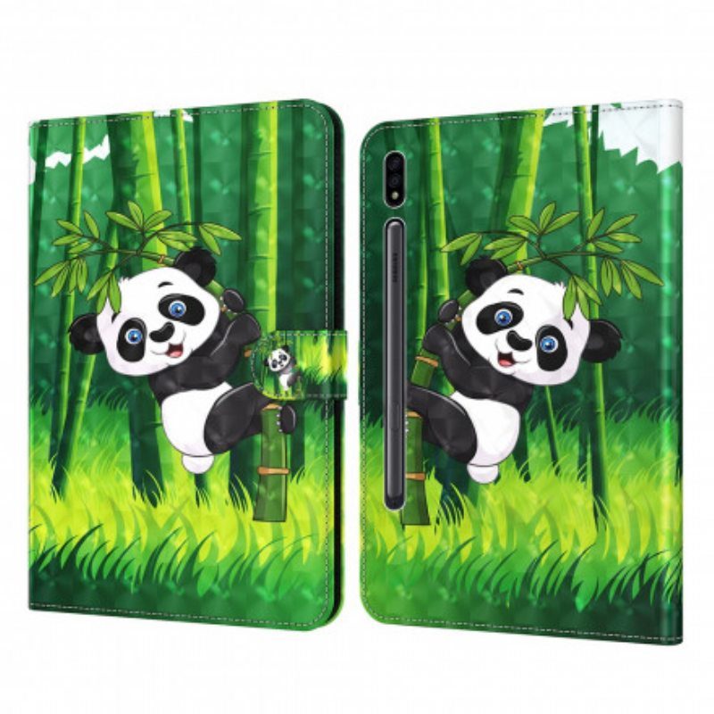 Kotelot Samsung Galaxy Tab S8 / Tab S7 Keinonahkainen Panda