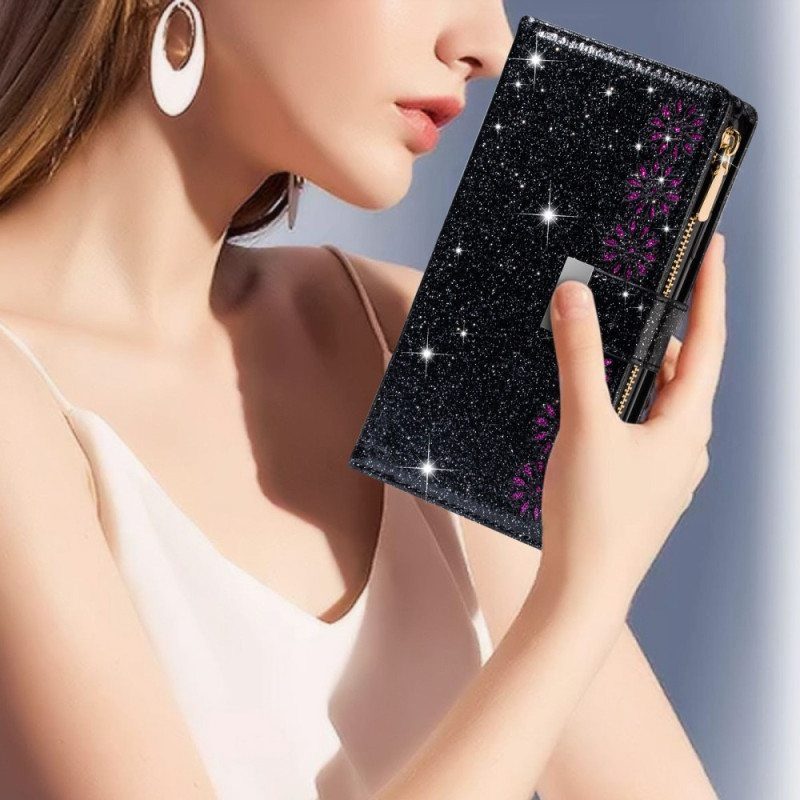 Kotelot Samsung Galaxy Z Fold 4 Ultra Paljetoitu Hihnalla