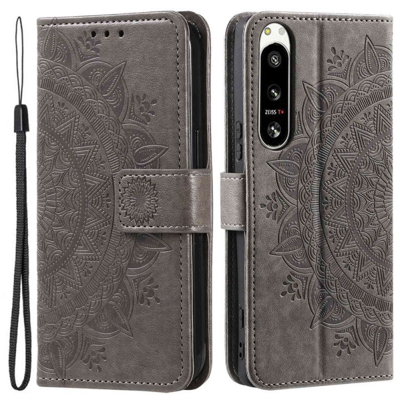 Kotelot Sony Xperia 5 IV Suojaketju Kuori Strappy Sun Mandala