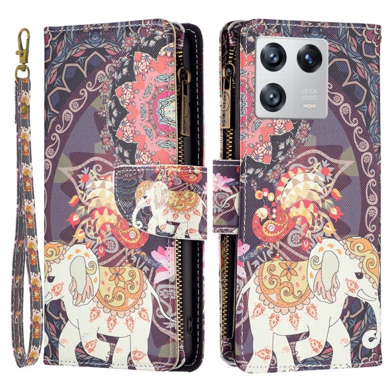 Kotelot Xiaomi 13 Elephant Vetoketjullinen Tasku