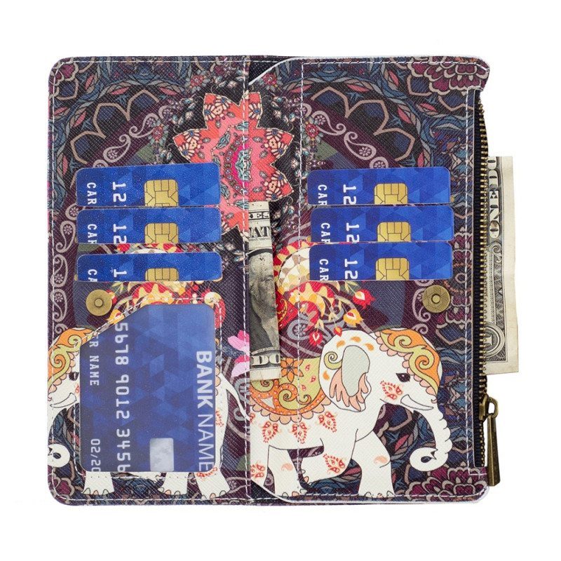 Kotelot Xiaomi 13 Pro Elephant Vetoketjullinen Tasku