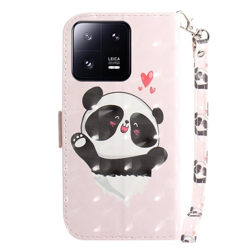 Kotelot Xiaomi 13 Pro Suojaketju Kuori Panda Love With Lanyard