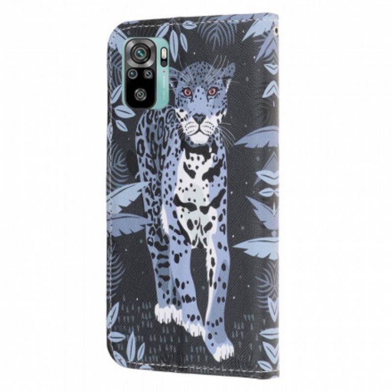 Kotelot Xiaomi Redmi Note 10 / 10S Suojaketju Kuori Strappy Leopard