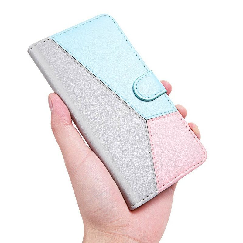 Kotelot Xiaomi Redmi Note 10 / 10S Tricolor Leather Effect