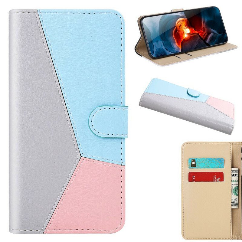 Kotelot Xiaomi Redmi Note 10 / 10S Tricolor Leather Effect