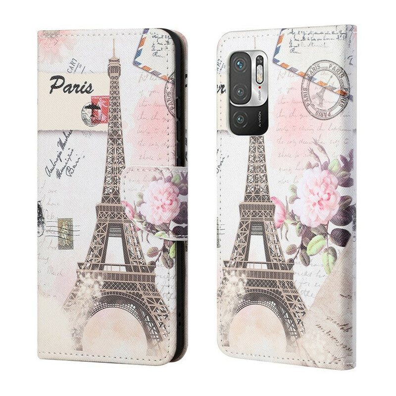 Kotelot Xiaomi Redmi Note 10 5G Retro Eiffel-torni