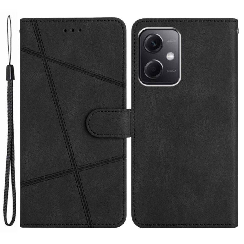 Kotelot Xiaomi Redmi Note 12 4G Suojaketju Kuori Strappy Geometric