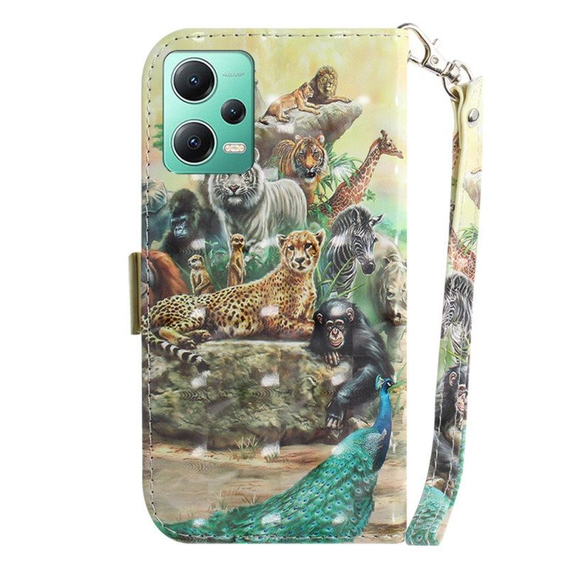 Kotelot Xiaomi Redmi Note 12 5G Suojaketju Kuori Thong Safari Animals