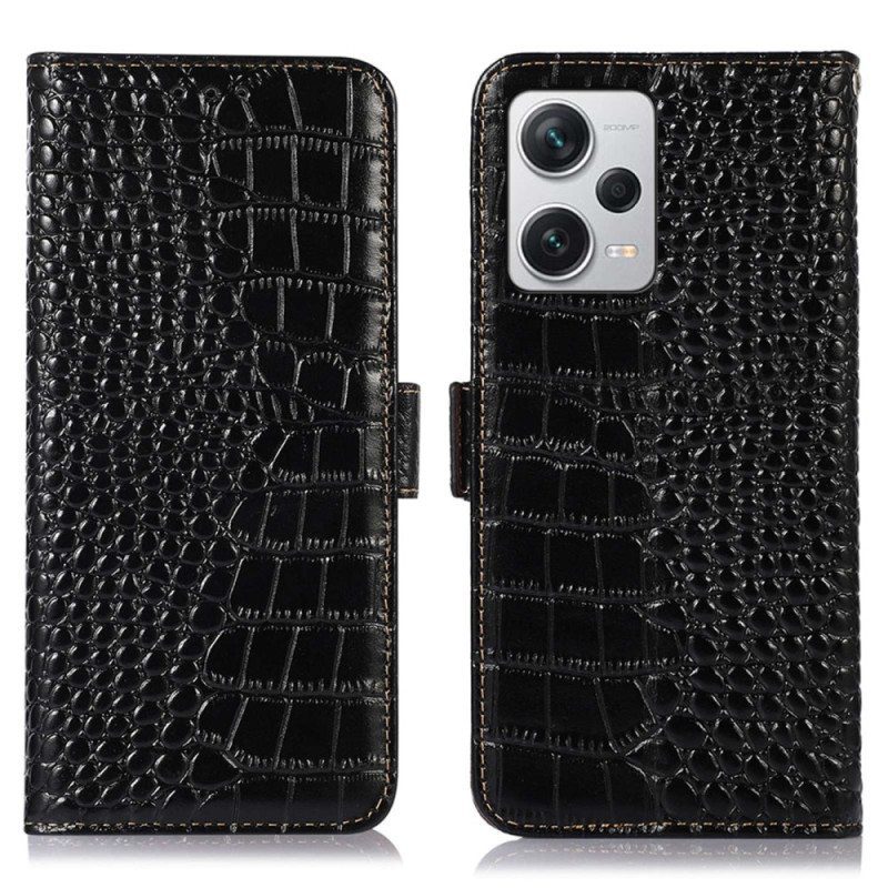 Kotelot Xiaomi Redmi Note 12 Pro Plus Crocodile Style Rfid