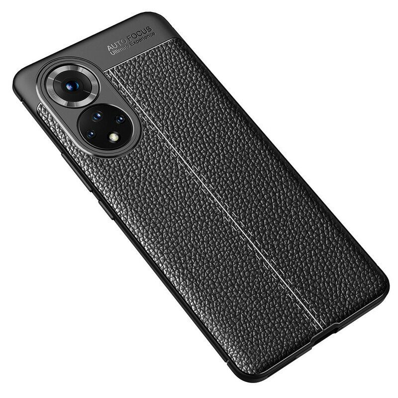 Kuori Honor 50 Pro Pro Double Line Litchi Leather Effect