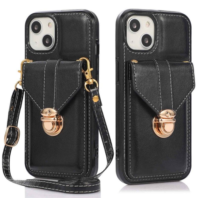 Kuori iPhone 14 Lompakkokotelo Crossbody Lompakko