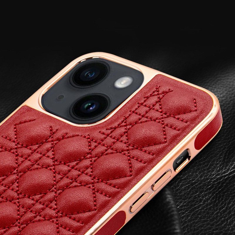 Kuori iPhone 14 Plus Vietao Couture -nahkaefekti