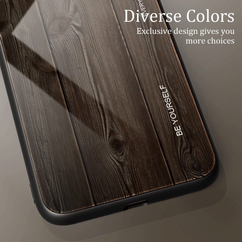 Kuori iPhone 14 Wood Design Karkaistu Lasi