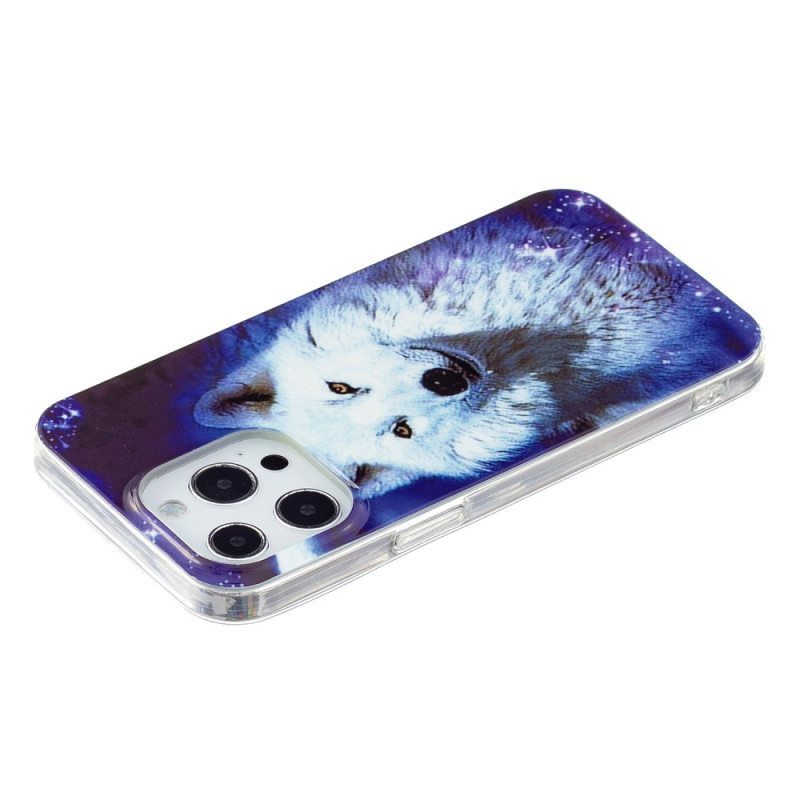 Kuori iPhone 15 Pro Fluoresoiva White Wolf