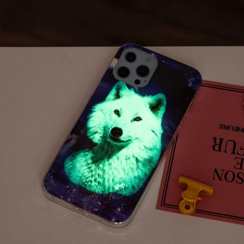 Kuori iPhone 15 Pro Fluoresoiva White Wolf