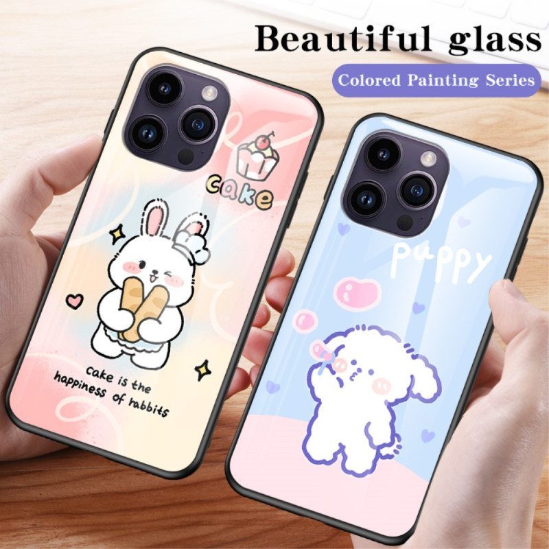 Kuori iPhone 15 Pro Max Maitotee Rabbit Tempered Glass