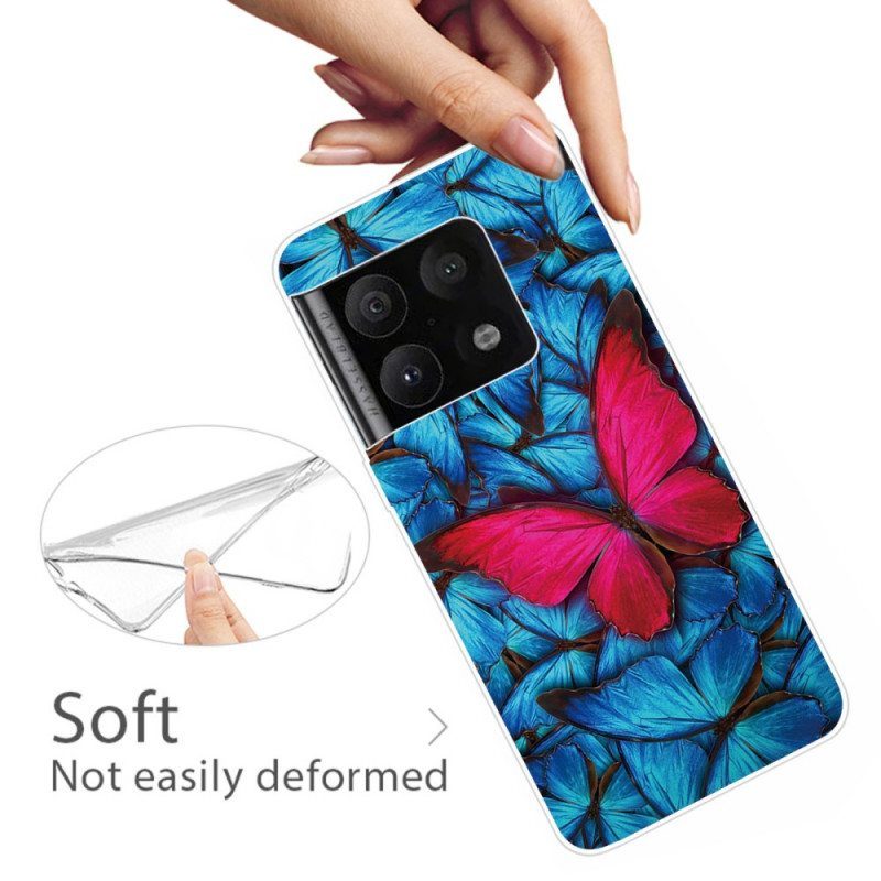 Kuori OnePlus 10 Pro 5G Fuchsia Butterfly Letku