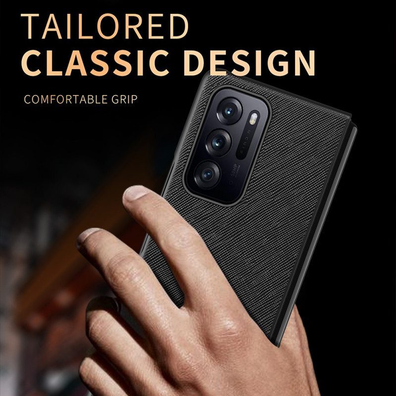 Kuori Oppo Find N Teksturoitu Nahka Design