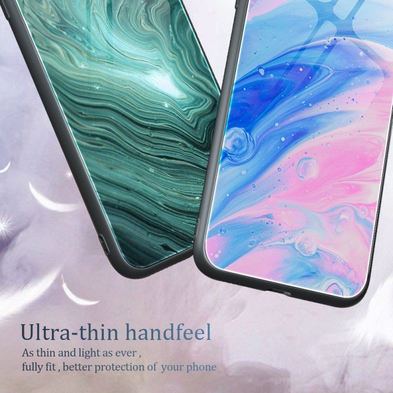 Kuori Oppo Reno 8 Marmorivärit Karkaistu Lasi