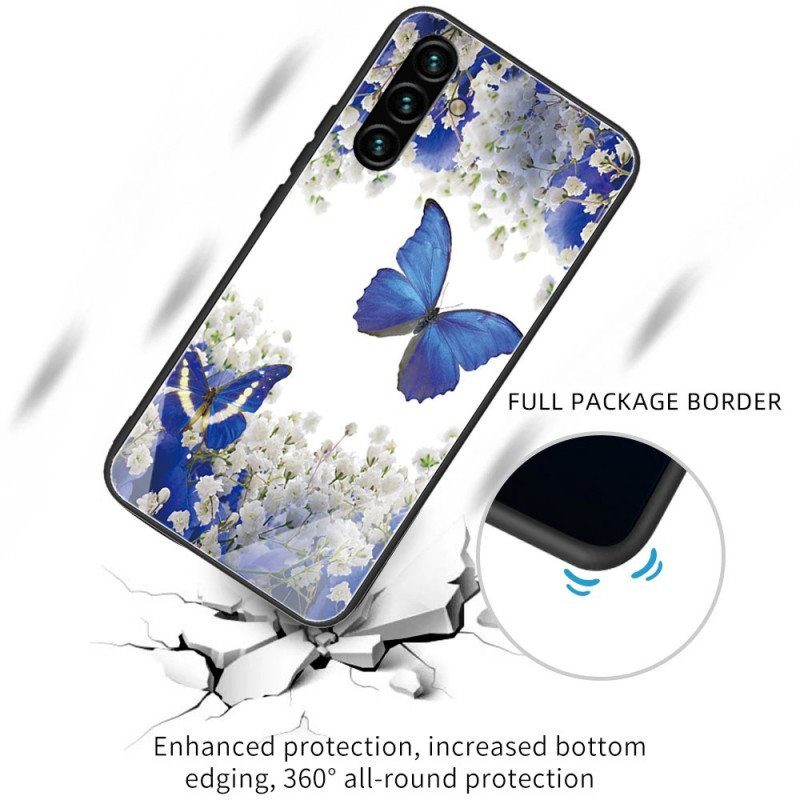 Kuori Samsung Galaxy A13 5G / A04s Butterflies Design Karkaistu Lasi