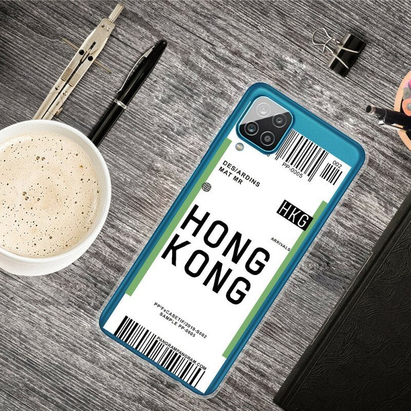 Kuori Samsung Galaxy M12 / A12 Boarding Pass Hongkongiin